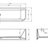 Tanya Matte White Corner Bath 1500-1700