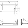 Tanya Matte White Corner Bath 1500-1700