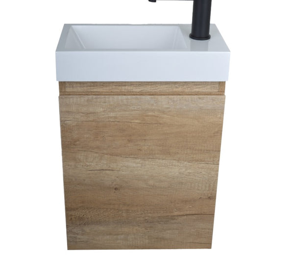 Tiny 400 Oak Wall hung Vanity