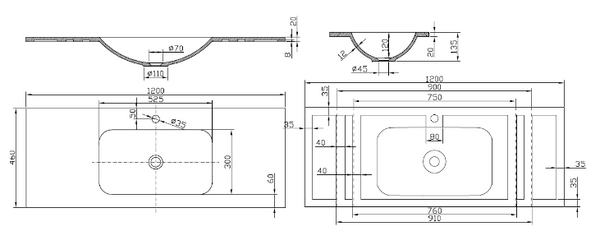 Concrete Solid Surface Moulded Top