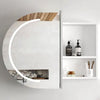 Chloe Matte White Curved 900 LED Mirror Cabinet