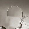 Arch 1200 Matte White Framed Mirror