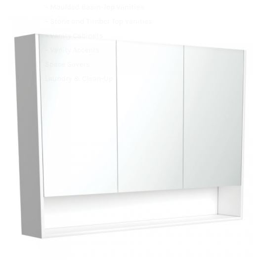 White Undershelf Mirror Cabinet 750mm-120mm