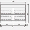 Vienna White Floorstanding Vanity 600-1800mm