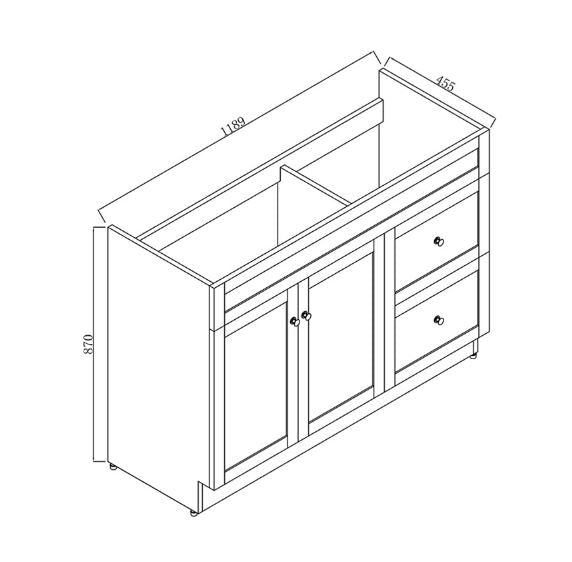 Buy Online Alexander 1200mm Matte White Floorstanding Vanity in