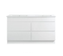 Caleb 1500mm Matte White 4 Drawers Floorstanding Vanity