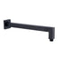 350mm Square Shower Arm- Matte Black - Bayside Bathroom