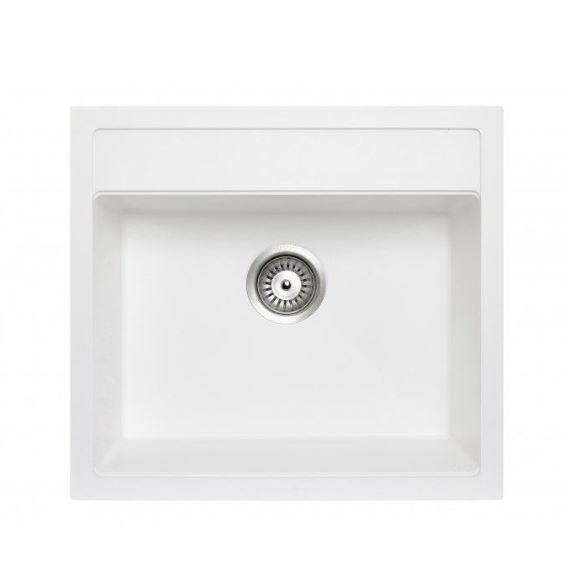 White 560 Single Bowl Granite Sink - Bayside Bathroom