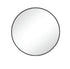 Round 600mm Matte Black Framed Mirror