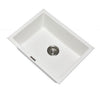 White 610 Single Bowl Granite Sink - Bayside Bathroom