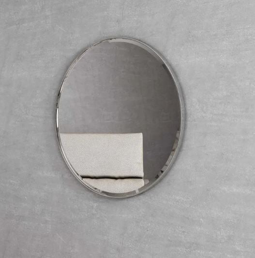 Round 700mm Chrome Framed Mirror