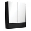 Matte Black Mirror Cabinet With Undershelf 750 - 1200mm - Bayside Bathroom