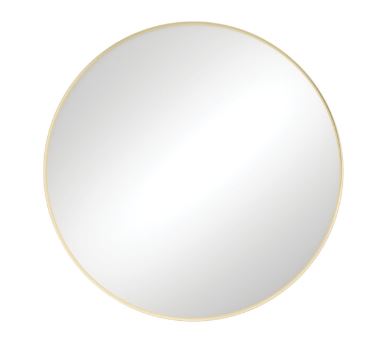 Round 800mm Brushed Gold Framed Mirror