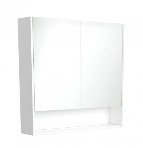 White Undershelf Mirror Cabinet 750mm-120mm