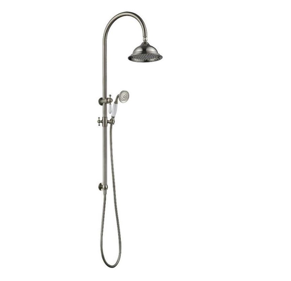 Abby Brushed Nickel Twin Shower Set