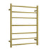 600mm Brushed Gold Round Ladder Heated Towel Rail - Bayside Bathroom