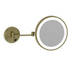Brushed Brass Wall Mounted Magnifying Mirror