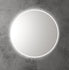 Round 700mm Brushed Nickel Framed LED Mirror