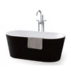 Oval 1700 Bath Black & White