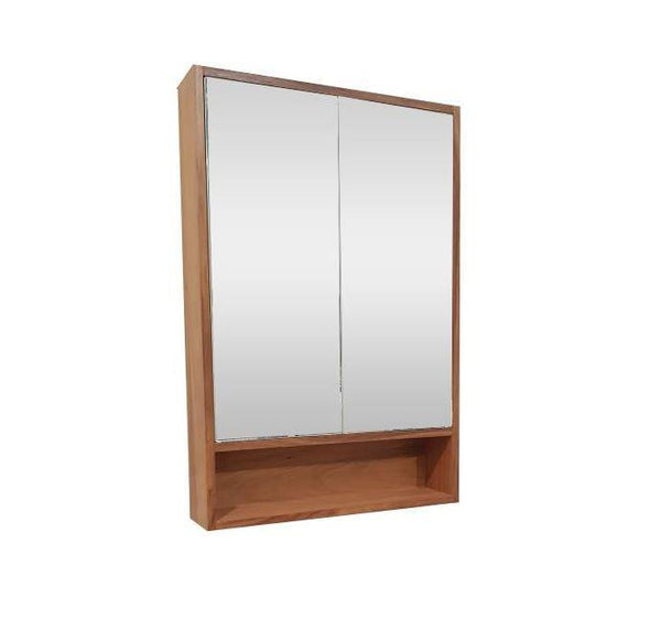 Blackbutt Timber Mirror Cabinet - Bayside Bathroom