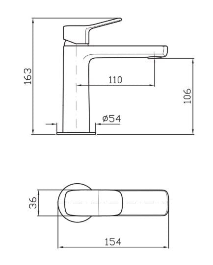 Zucchetti Brim basin mixer - Chrome