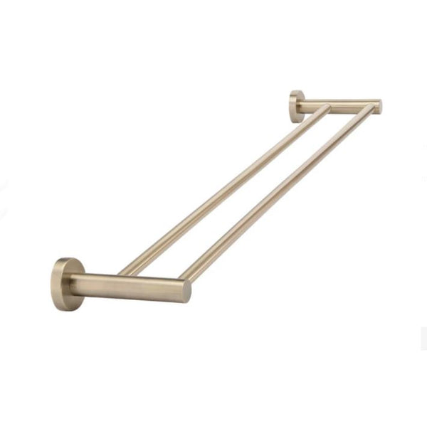 Meir Round Double Towel Rail 600mm- Champagne