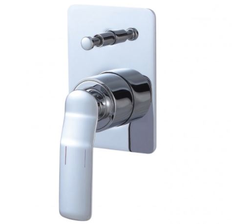 Synergii Shower or Bath Mixer with Diverter Button - Brushed Brass