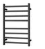 Cubo Black 620 Square 8 Bar Heated Towel Rail