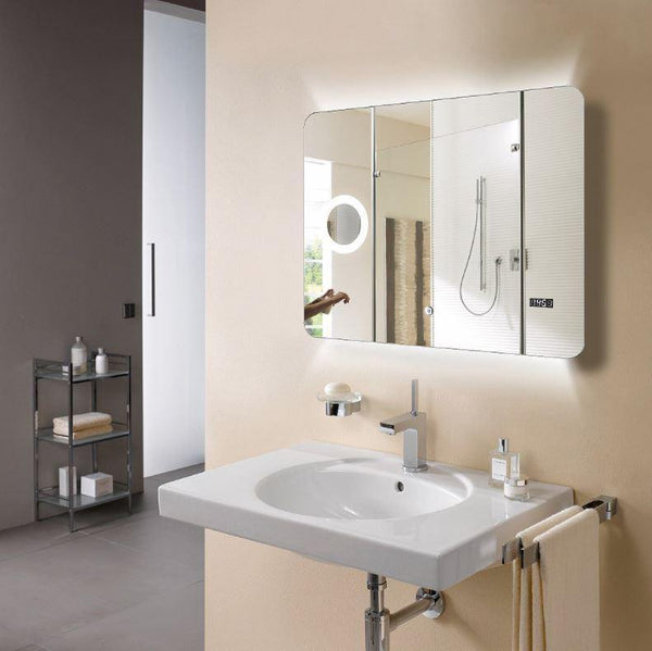 Eneo 90 Backlit Mirror With Magnifier - Bayside Bathroom