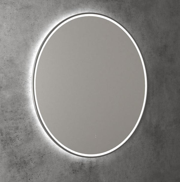 Round 700mm Gunmetal Framed LED Mirror
