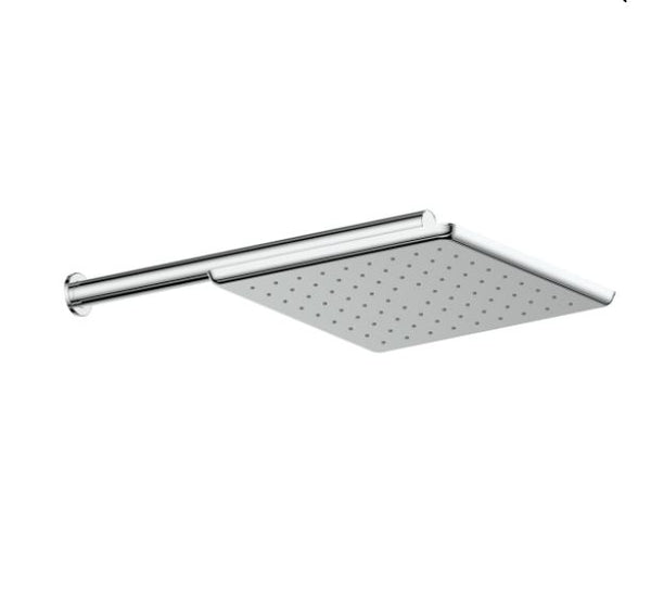 Swept Overhead Wall Shower - Brushed Nickel