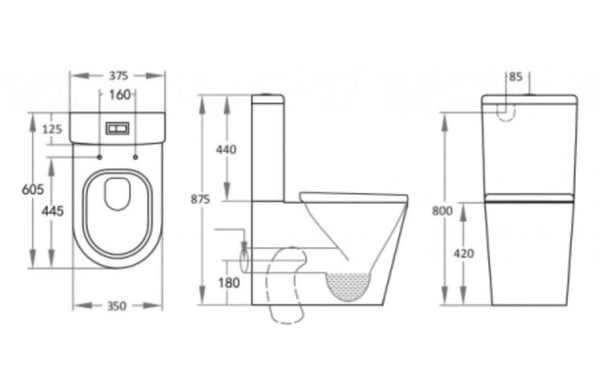 Milos Compact Toilet Suite