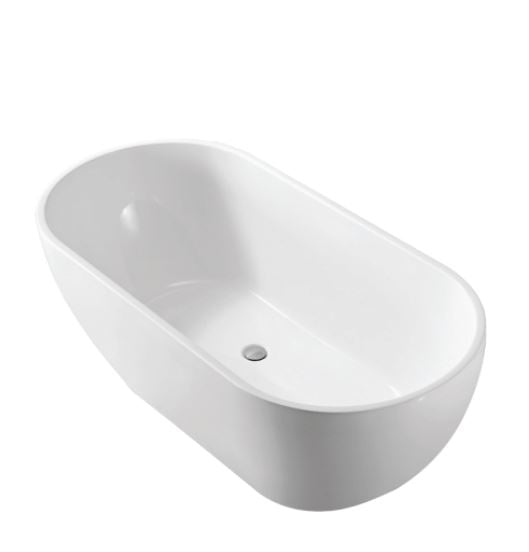 Koko 1680mm Matte White Freestanding Bath