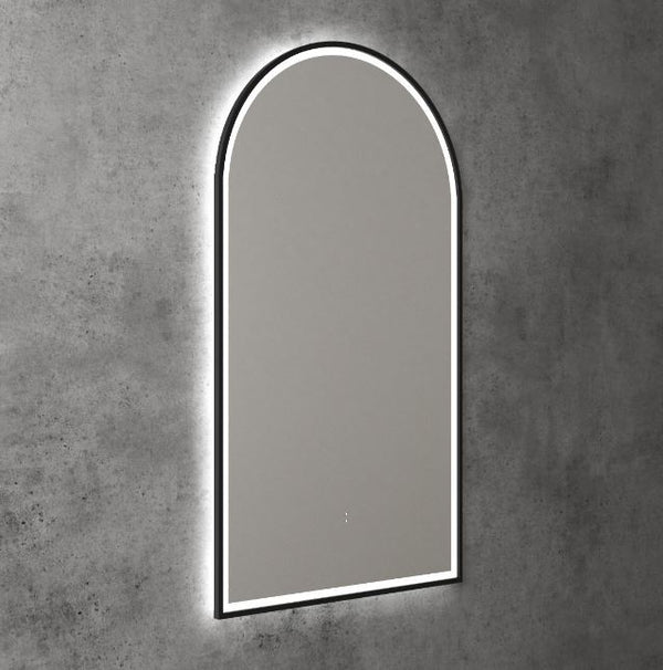Arch 500 Matte Black Framed LED Mirror
