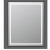 Lucas 900x 750 Black Framed LED Mirror