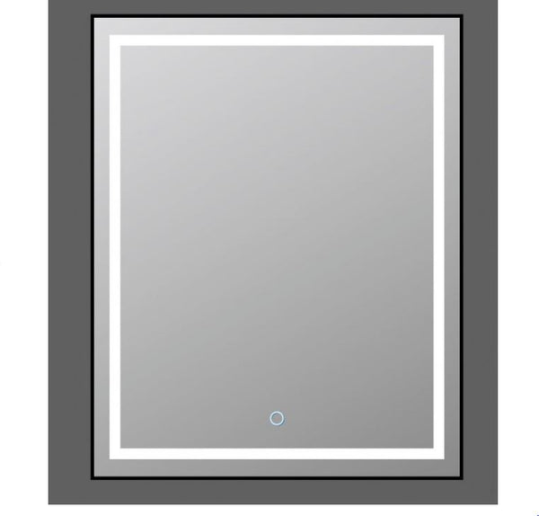 Lucas 900x 750 Black Framed LED Mirror