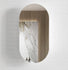 Oval Natural Oak 450 Mirror Cabinet