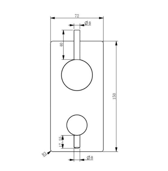 New York Wall Mixer w/ Divertor- Brushed Nickel