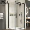Black Louve Square Pivot Shower