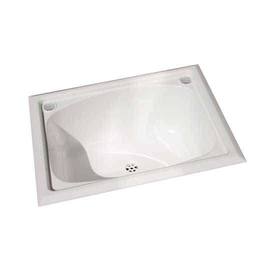 Poly 45L white sink