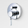 Elizabeth Bath/Shower Mixer With Diverter-Chrome Body/ White Ceramic Handle