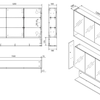 White Undershelf Mirror Cabinet 750mm-120mm