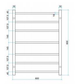 600mm Satin White Round Ladder Heated Towel Rail - Bayside Bathroom