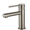 Round Mini  Short Basin mixer - Brushed Nickel