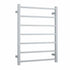 600mm Square Brushed Stainless Steel Heated Towel Rail - Bayside Bathroom