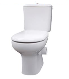 Liwa White Close-Coupled Toilet Suite, Skew Trap