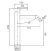 Gillian Tower Basin Mixer - Brushed Nickel