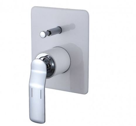 Synergii Shower or Bath Mixer with Diverter Button - Brushed Brass