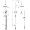 Abby Brushed Nickel Twin Shower Set