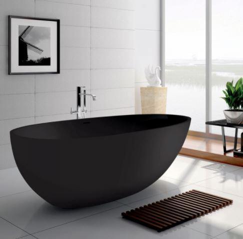 Bahama Matte Black Stone Bath - Bayside Bathroom